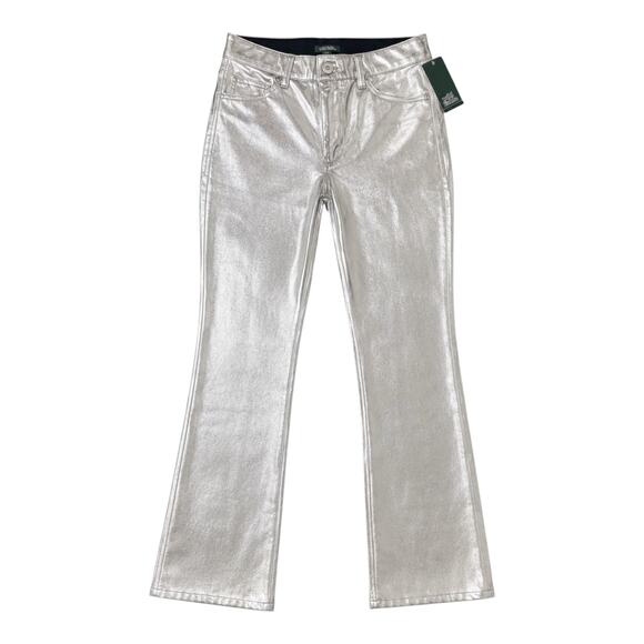Wild Fable Pants - Wild Fable Metallic Silver Flare Pants Size 4